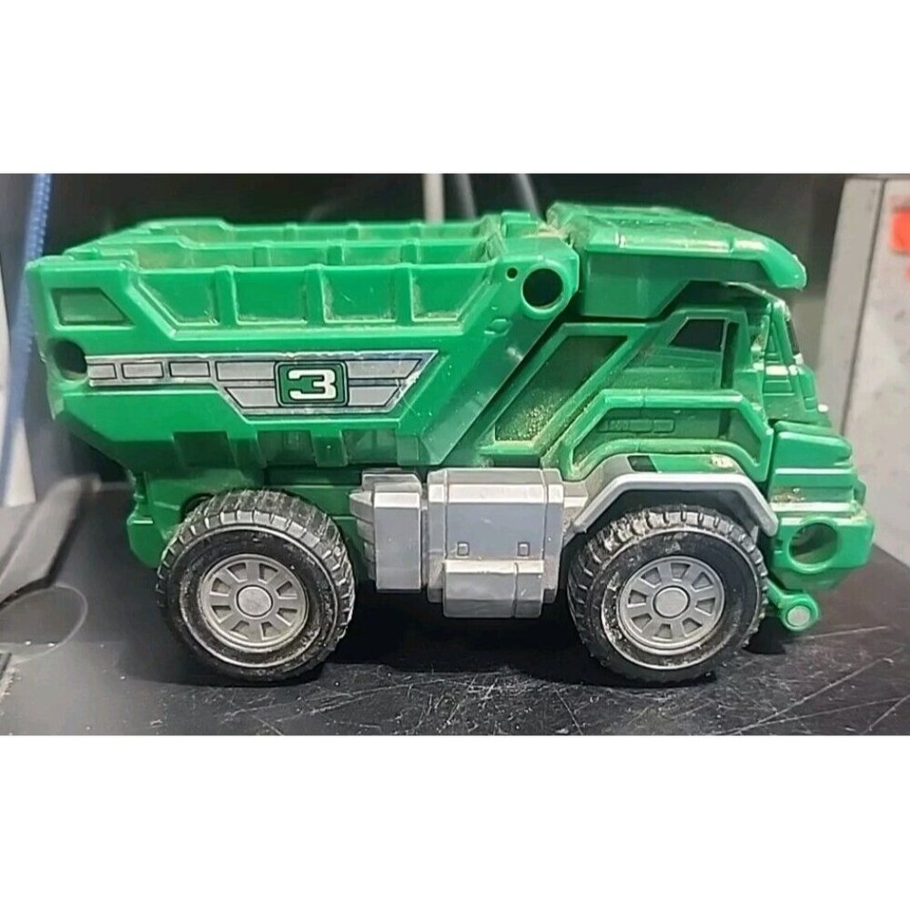 1997 Power Rangers Turbo Deluxe Rescue Megazord Thunder Loader 3 Green Truck